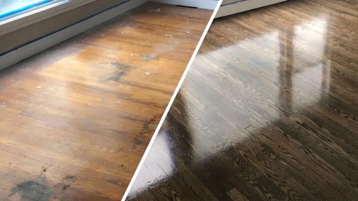 Hardwood floor restoration